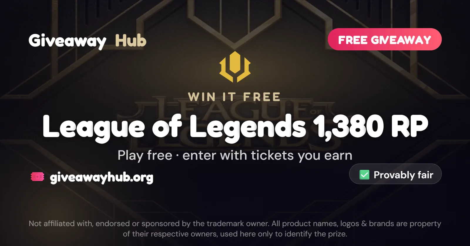 League of Legends 1,380 RP