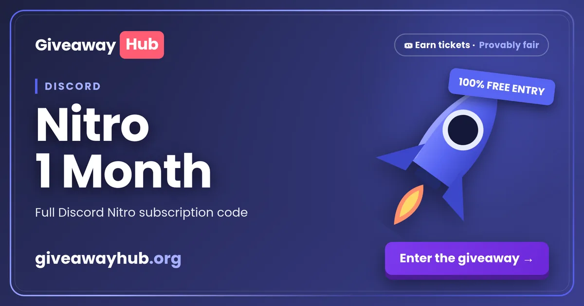 Discord Nitro 1 Month Subscription